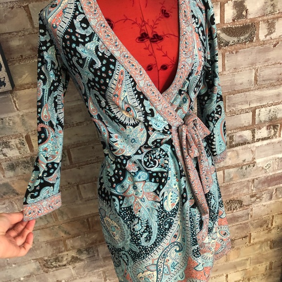 BCBG wrap dress. - Picture 3 of 5